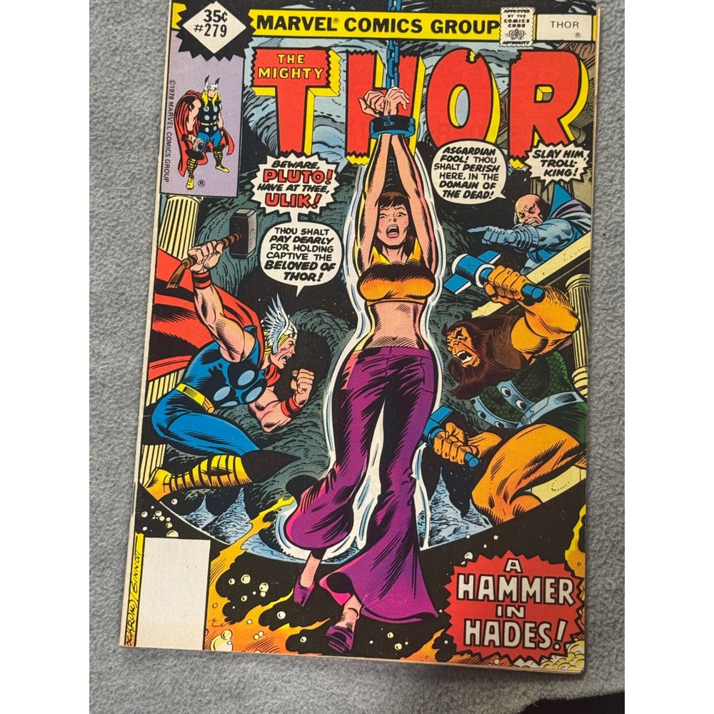 Marvel Comics The Mighty Thor 279 Jan 79 Pluto Ulik Troll King Bronze Age Comic